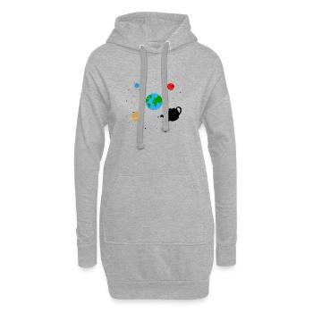 Russell's Teapot Atheism No God T-Shirt - Hoodie-Kleid - Grau meliert - Vorne