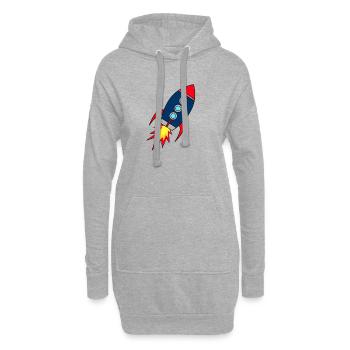 Lancement de fusée Rocket * - Sweat-shirt à capuche long Femme - gris chiné - Devant