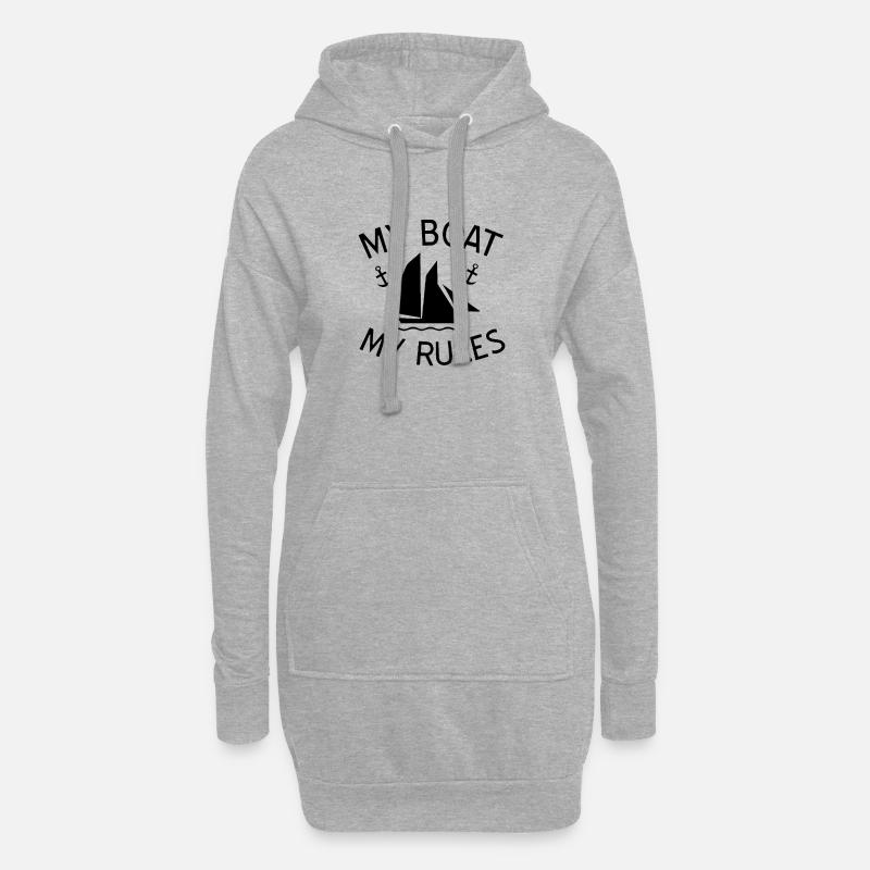 Boot - Hoodie-Kleid - Grau meliert