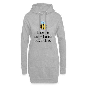 Ecologie - Protégeons les abeilles ! - Sweat-shirt à capuche long Femme - gris chiné - Devant