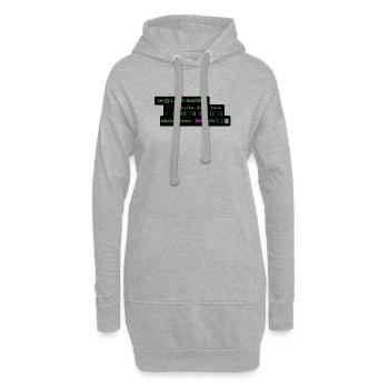 Romantic Geek Design for Developer: Loop i - Hoodie Dress - heather grey - Front