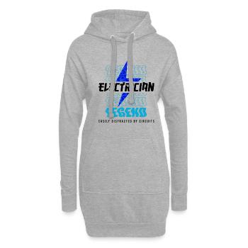 Circuits Voltage Électricien Artisans Electro - Sweat-shirt à capuche long Femme - gris chiné - Devant