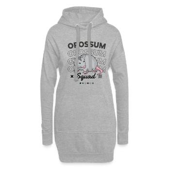 Opossum Squad, citation ironique, rongeur, mignon, - Sweat-shirt à capuche long Femme - gris chiné - Devant