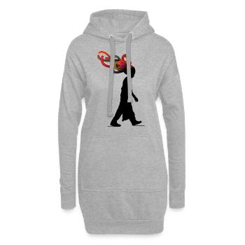 dreamer - Sweat-shirt à capuche long Femme - gris chiné - Devant