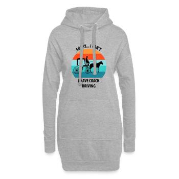 Kutscher Kutsche Pferdekutscher Kutschieren - Hoodie-Kleid - Grau meliert - Vorne