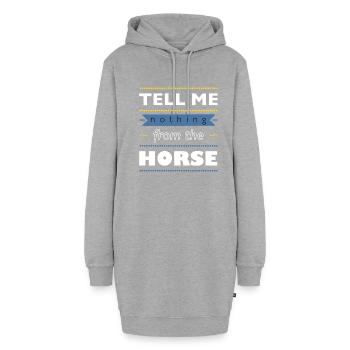 Denglish ne me dit rien du cheval - Sweat-shirt à capuche long Femme - gris chiné - Devant
