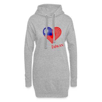 Taiwan Maske Taiwan free Taiwan Taipeh Mask - Hoodie-Kleid - Grau meliert - Vorne