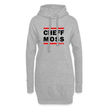 cheffmoss - 100% maniaque - casting - femme - Sweat-shirt à capuche long Femme - gris chiné - Devant
