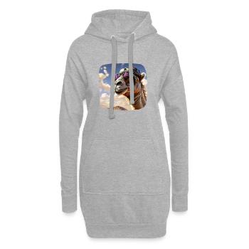 Vacation mode - Hoodie-Kleid - Grau meliert - Vorne