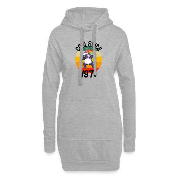 Cool Seit 1971 Retro Dabbing Panda 51. Geburtstag - Hoodie-Kleid - Grau meliert - Vorne
