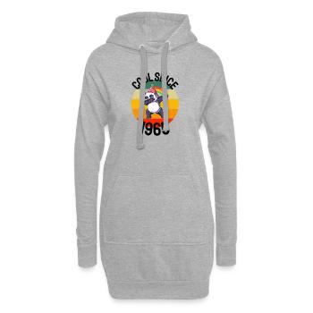 Cool Since 1965 Retro Dabbing Panda 57th Birthday - Hoodie Dress - heather grey - Front