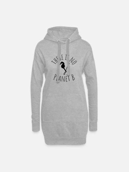 planet b - Hoodie-Kleid - Grau meliert