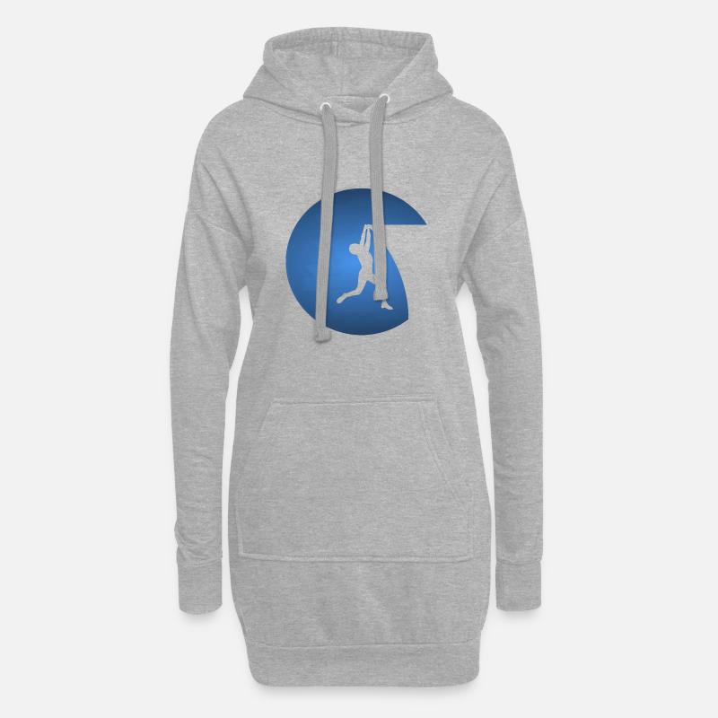 Klettern - Hoodie-Kleid - Grau meliert