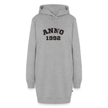 Anno 1992 Geburtstag Geburtsjahr - Hoodie-Kleid - Grau meliert - Vorne