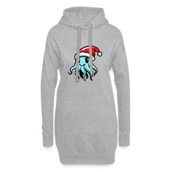 Méduse Noël - Sweat-shirt à capuche long Femme - gris chiné - Devant