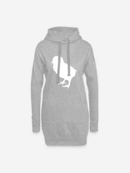 chick - Hoodie Dress - heather grey