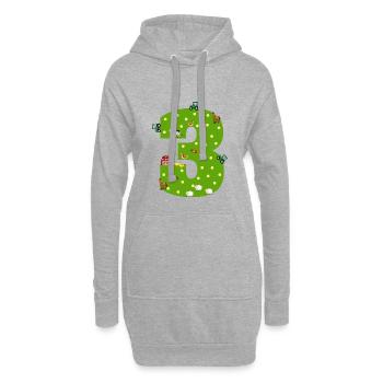 3ème anniversaire garçon fille 3 ans agriculteur agriculteur - Sweat-shirt à capuche long Femme - gris chiné - Devant