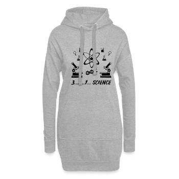 Nerd Science Science Drôle - Sweat-shirt à capuche long Femme - gris chiné - Devant