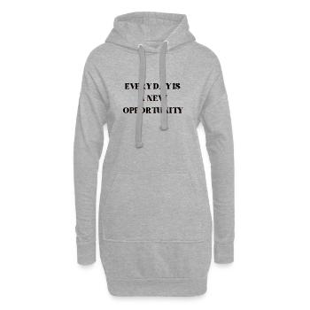 Chaque jour est une nouvelle opportunité - Sweat-shirt à capuche long Femme - gris chiné - Devant