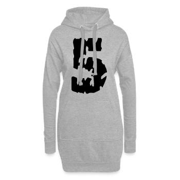 5 Number jersey - Hoodie Dress - heather grey - Front