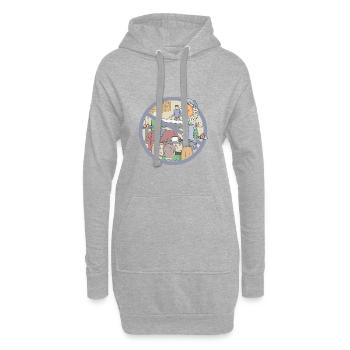 Les fleurs ne fonctionnent pas - Sweat-shirt à capuche long Femme - gris chiné - Devant