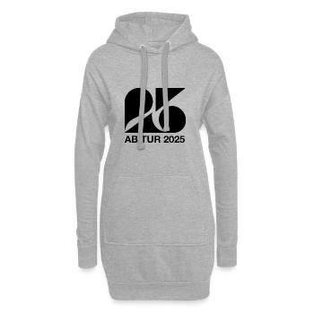 Abitur 2025 - Abi - Spruch - Hoodie-Kleid - Grau meliert - Vorne
