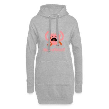 Bonjour Effrayant - Sweat-shirt à capuche long Femme - gris chiné - Devant