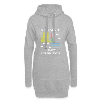 Deejay DJ Regler Mixer Mischpult Turntable Buttons - Hoodie-Kleid - Grau meliert - Vorne
