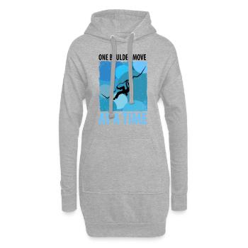 Vintage Bouldern Boulderer Klettern Kletterer - Hoodie-Kleid - Grau meliert - Vorne