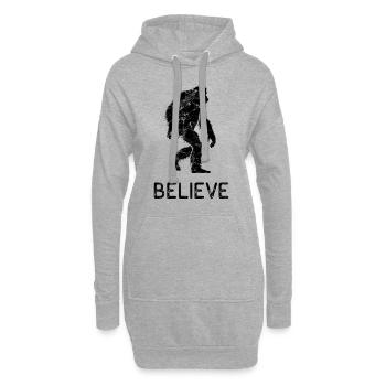 Bigfoot Believe - Yéti - Légende - Créatures mythiques - Sweat-shirt à capuche long Femme - gris chiné - Devant