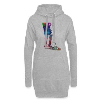 Golfspieler Sport #golf #sport - Hoodie-Kleid - Grau meliert - Vorne