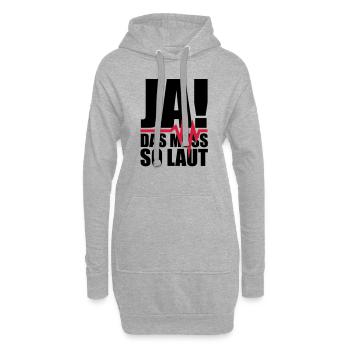 ja_das_muss_so_laut_1__f2 - Hoodie Dress - heather grey - Front
