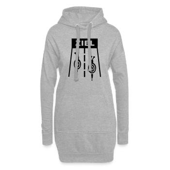 Schnecken Rennen - Hoodie-Kleid - Grau meliert - Vorne