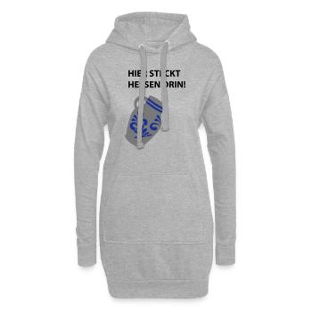 Hier steckt Hessen drin! - Hoodie-Kleid - Grau meliert - Vorne