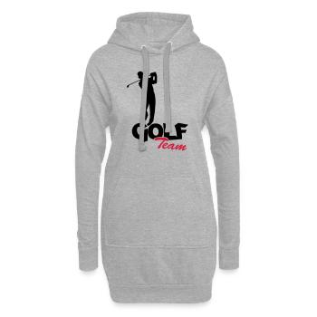 golfer_team2 - Hoodie-Kleid - Grau meliert - Vorne