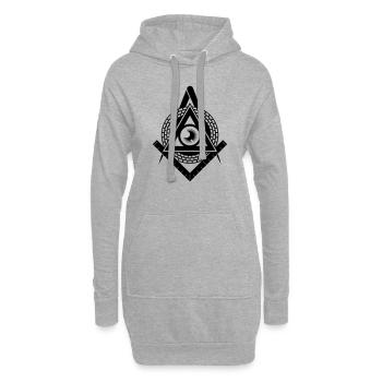 Illuminati - Hoodie-Kleid - Grau meliert - Vorne
