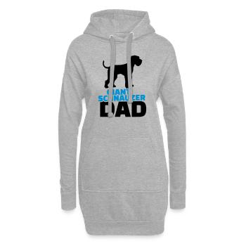 Riesenschnauzer - Hoodie-Kleid - Grau meliert - Vorne