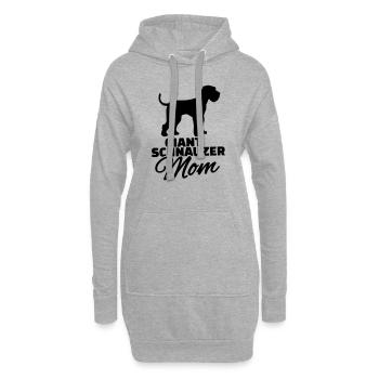 Riesenschnauzer - Hoodie-Kleid - Grau meliert - Vorne