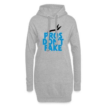 pros don't fake - Hoodie-Kleid - Grau meliert - Vorne