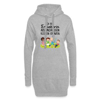 Ich Bin Erzieherin Aus Unzähligen Kleinen Gründen - Hoodie-Kleid - Grau meliert - Vorne