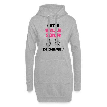 Ehe Hochzeit Liebe Paar Ehemann Frau Braut Love - Hoodie-Kleid - Grau meliert - Vorne