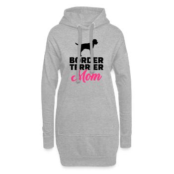 Border Terrier - Sweat-shirt à capuche long Femme - gris chiné - Devant
