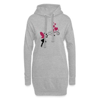fairy fee hearts - Hoodie-Kleid - Grau meliert - Vorne