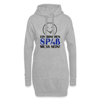 (spass_muss_sein_02) - Hoodie-Kleid - Grau meliert - Vorne