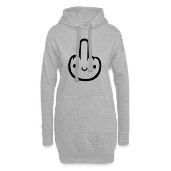 Drôle de merde You - Sweat-shirt à capuche long Femme - gris chiné - Devant