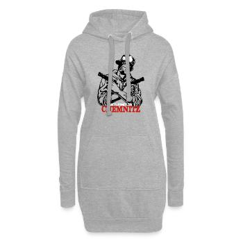 Chemnitz - Sweat-shirt à capuche long Femme - gris chiné - Devant