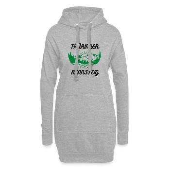 Rennsteig Thüringer Wald Wandern Thüringen grün - Hoodie-Kleid - Grau meliert - Vorne