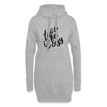 Take it easy - Hoodie-Kleid - Grau meliert - Vorne