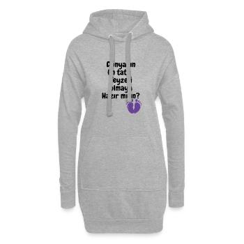 Teyze Oluyorsun - Hoodie-Kleid - Grau meliert - Vorne