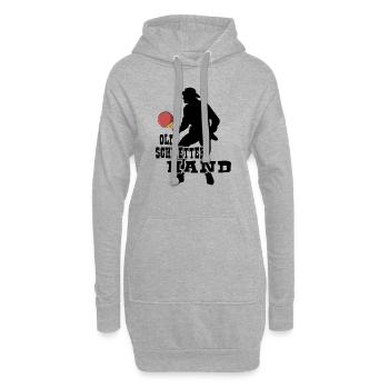 ping pong old schmetterhand tischtennis - Hoodie-Kleid - Grau meliert - Vorne